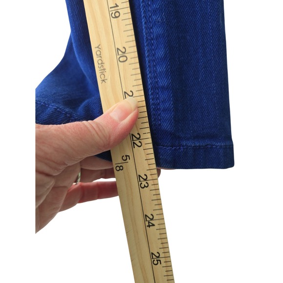 White House Black‎ Market Royal Blue SZ 4 Stretch Slim Leg Cropped Jeans Women's - Picture 12 of 13